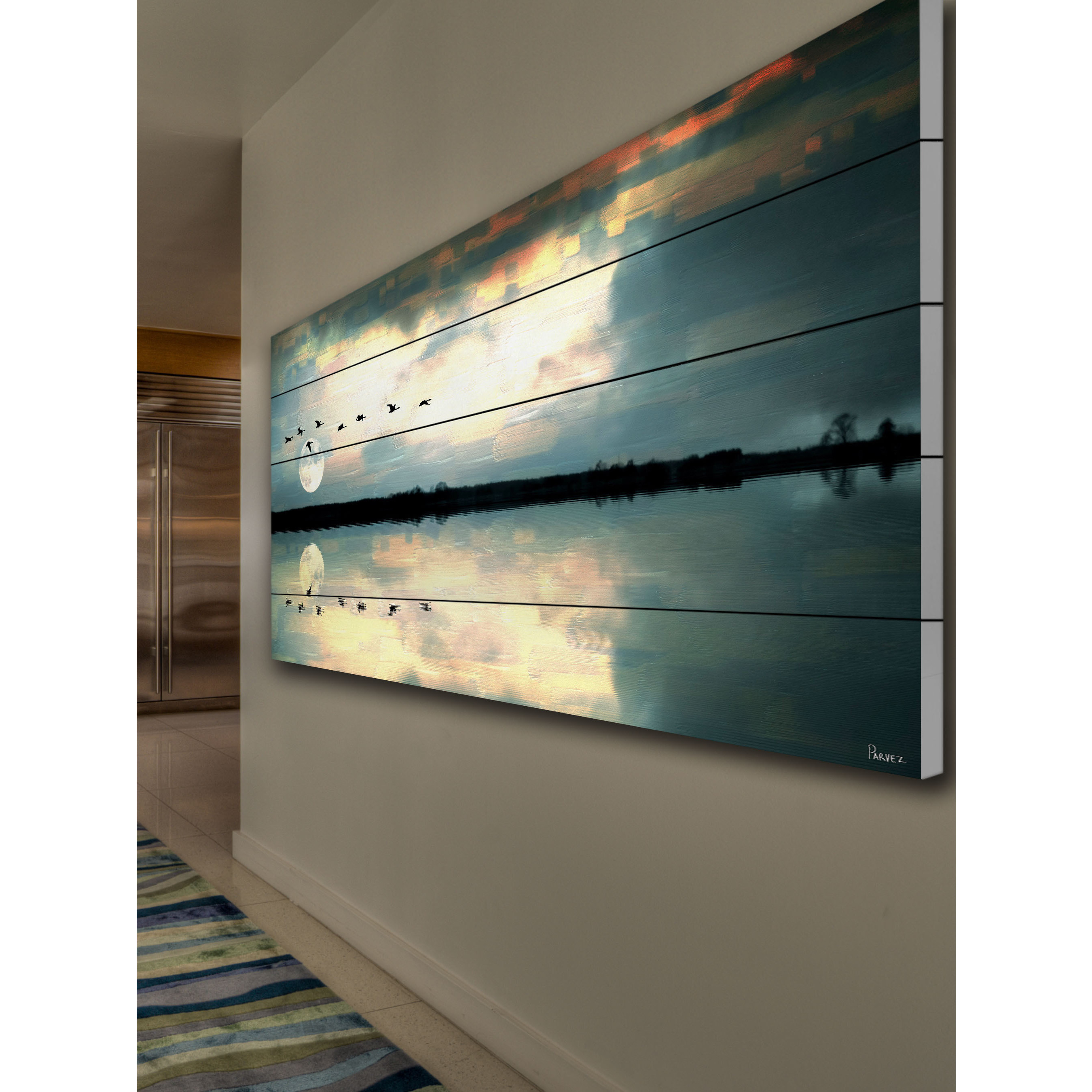 Parvez Taj 'Attleborough' Painting Print on White Wood - - Picture 7 of 12