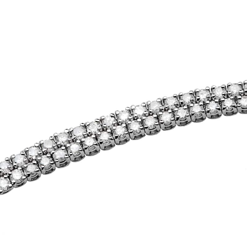 14k White Gold 2ct TDW Diamond Tennis Bracelet