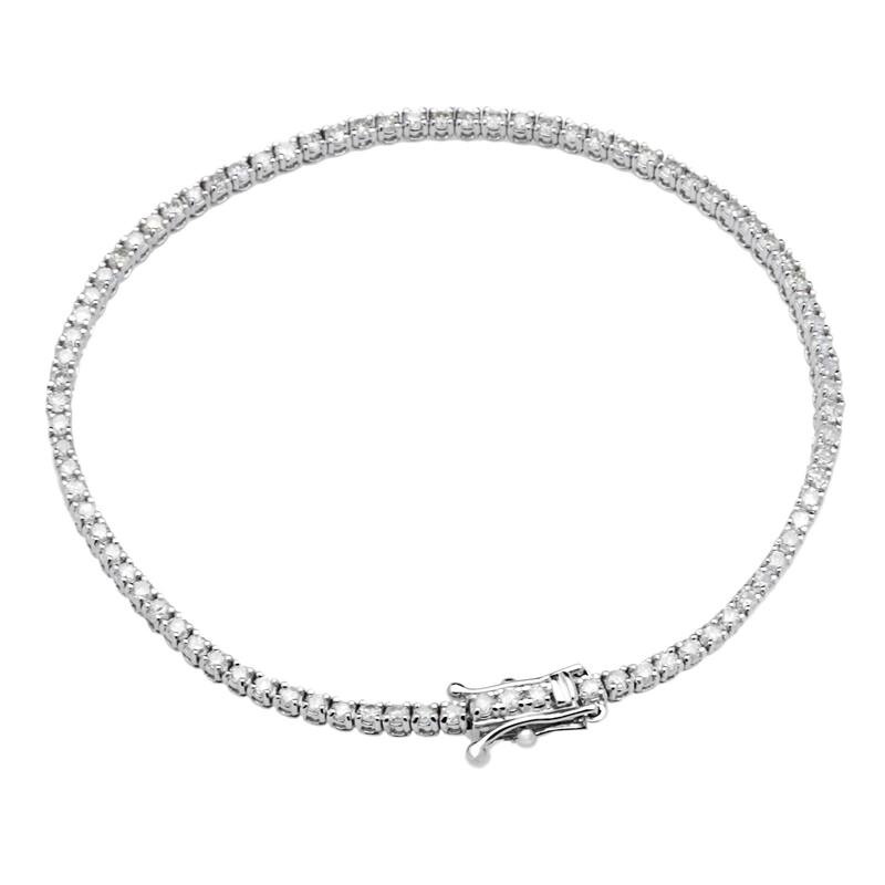 14k White Gold 2ct TDW Diamond Tennis Bracelet