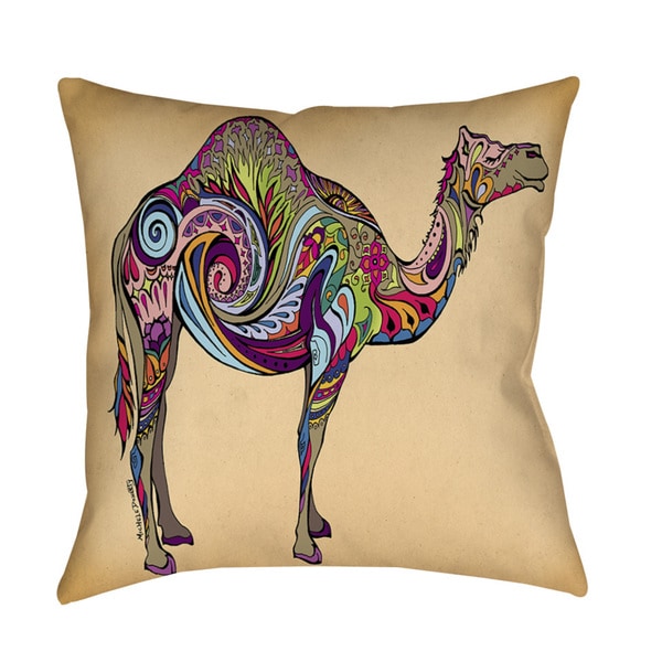 Shop Camel Throw Pillow or Floor Pillow Free Shipping On Orders Over