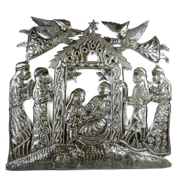 Shop Handmade Recycled Steel Drum Nativity Scene (Haiti) Free Shipping Today