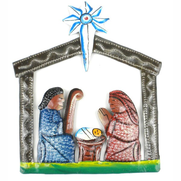 Shop Handmade Mini Painted Recycled Steel Drum Nativity Scene (Haiti) Free Shipping On Orders