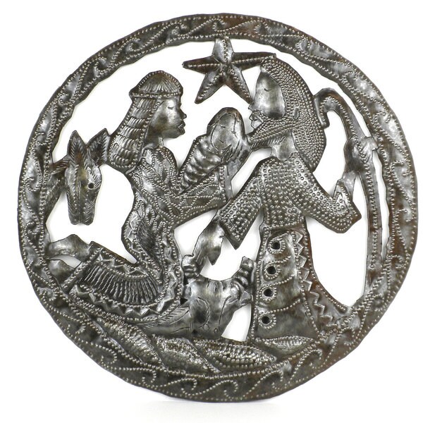 Shop Handmade 8inch Round Recycled Steel Drum Nativity Scene (Haiti) Free Shipping On Orders