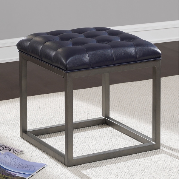 Healy Navy Blue Mini Ottoman