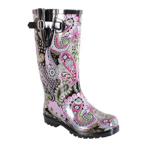 Women's Nomad Puddles Pink/Lime Paisley