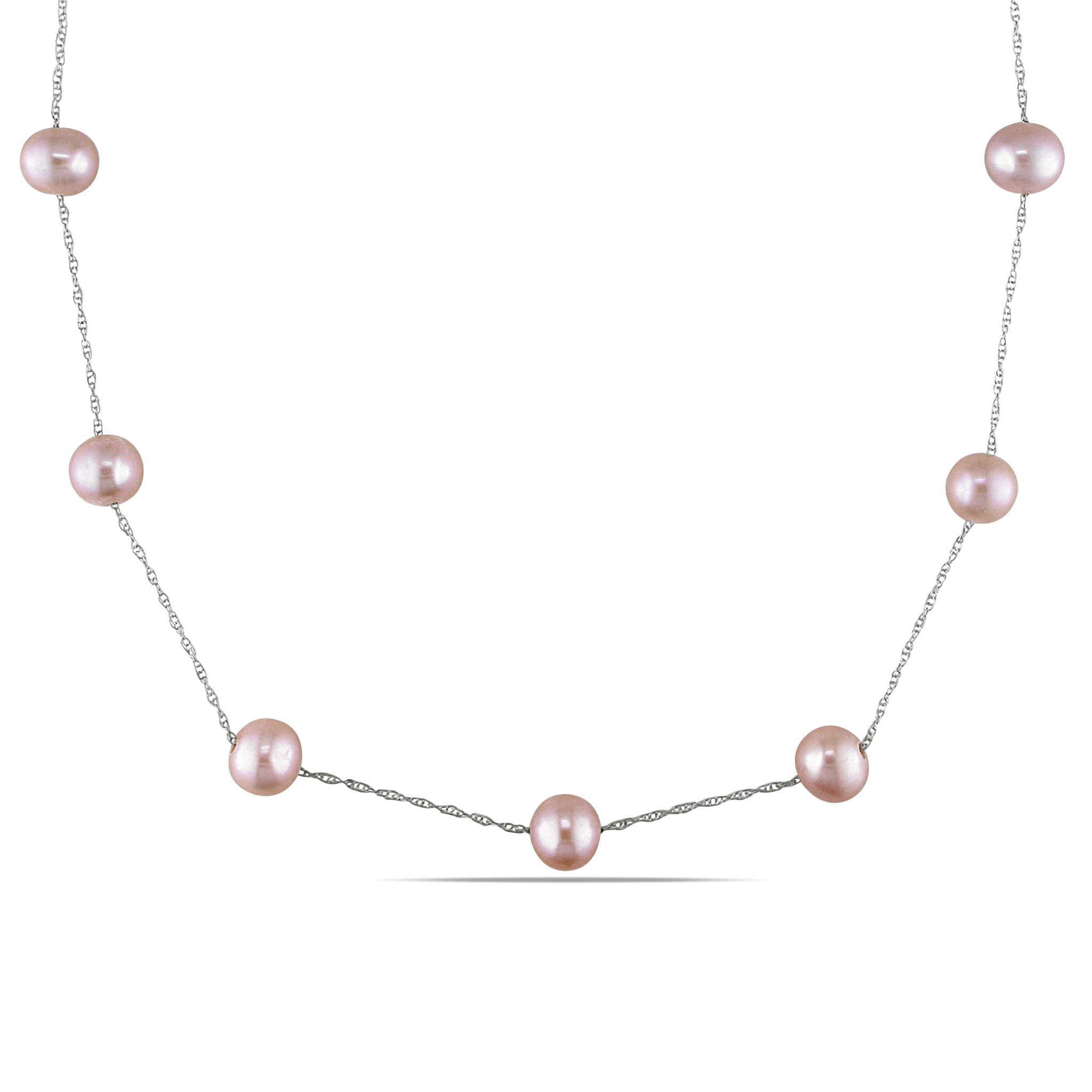 tin cup pearl necklace