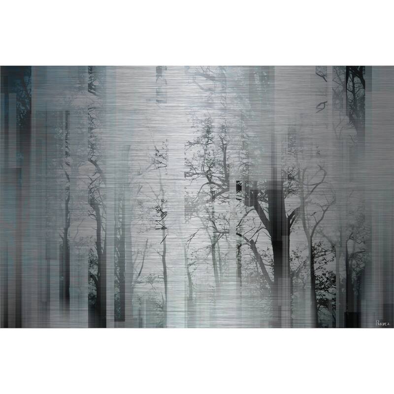 Parvez Taj 'Wild Trees' Painting Print on Brushed Aluminum