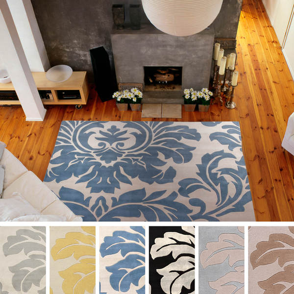 Shop Handtufted Paisley Floral Square Wool Area Rug 9'9 x 9'9 Free