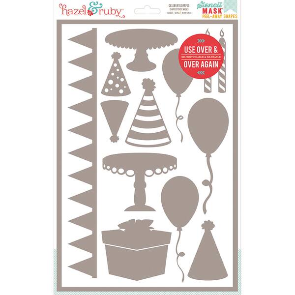 Stencil Mask Peel Away Shapes 12inX8in SheetCelebrate Overstock