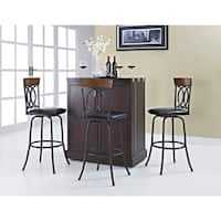 Linon Circle of Life Adjustable Height Metal Bar Stools (Set of 3)
