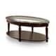 preview thumbnail 4 of 2, Furniture of America 48-in. Crescent 1-shelf Dark Cherry Coffee Table