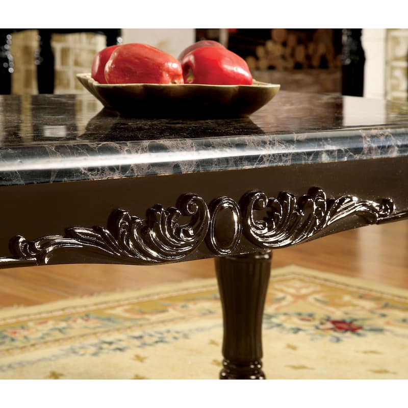 Haia Traditional Brown 48-inch Faux Marble Top 4-Piece Accent Table Set by Furniture of America