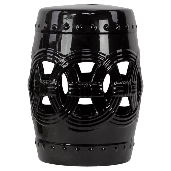 Shop Black Ceramic Garden Stool - Free Shipping Today - Overstock - 9261895