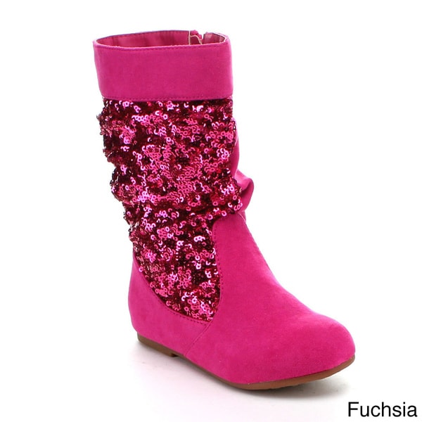 Jelly Beans Toddler Girls Sarago Sequined Mid calf Boots