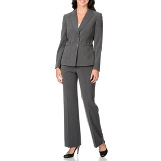 Tahari Women's Charcoal Grey Clamp-closure Pant Suit - 16428464 ...