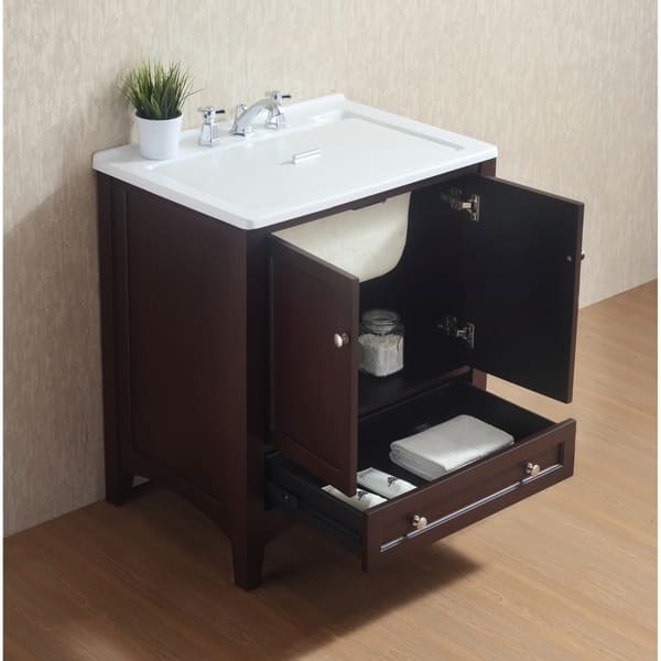 Shop Stufurhome 30 Inch Espresso Laundry Utility Sink Free