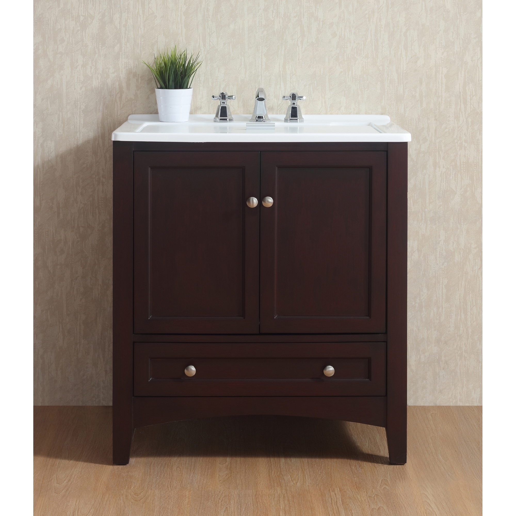 Shop Stufurhome 30 Inch Espresso Laundry Utility Sink Free