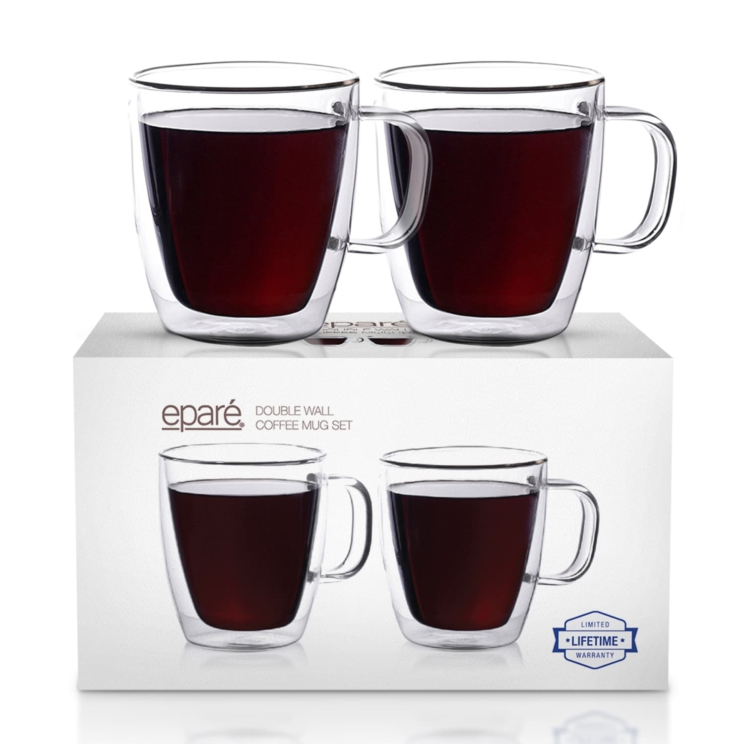 clear glass insulated coffee cups