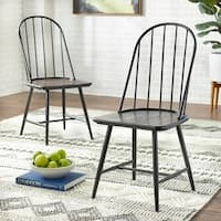 Simple Living Milo Mixed Media Dining Chairs (Set of 2)