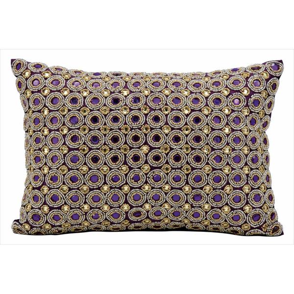Shop kathy ireland Marble Beads Purple Throw Pillowby Nourison (10Inch