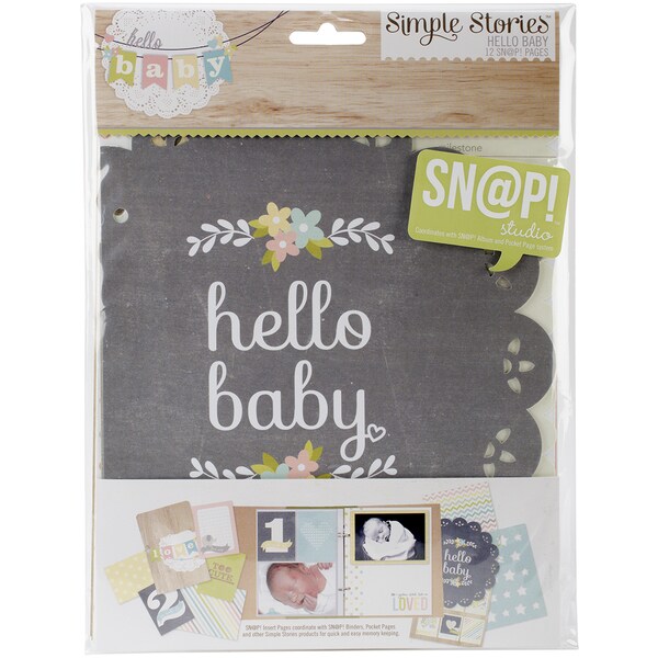 Sn@p Double Sided Journal Pages 6X8 Hello Baby   Shopping