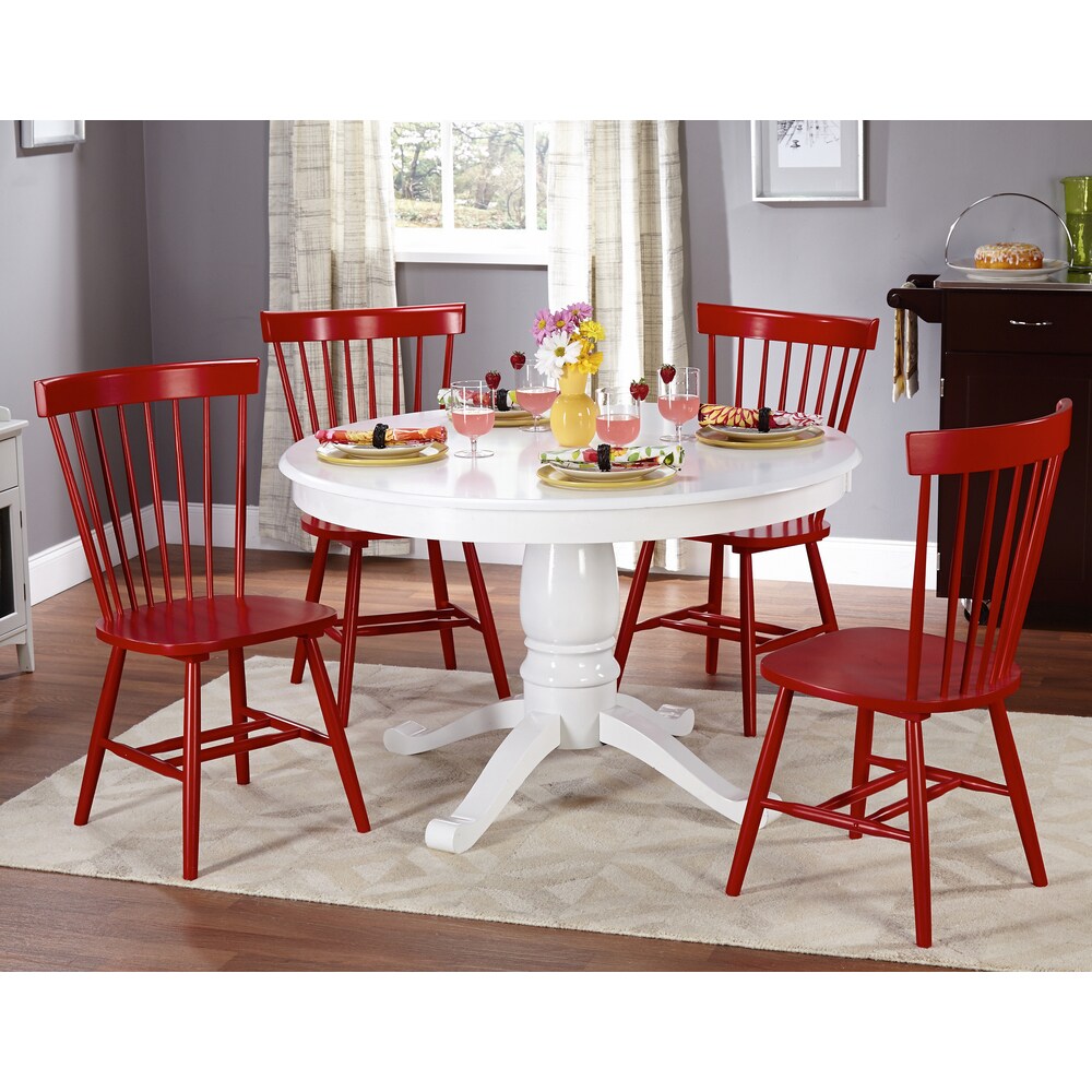 red and white kitchen table set