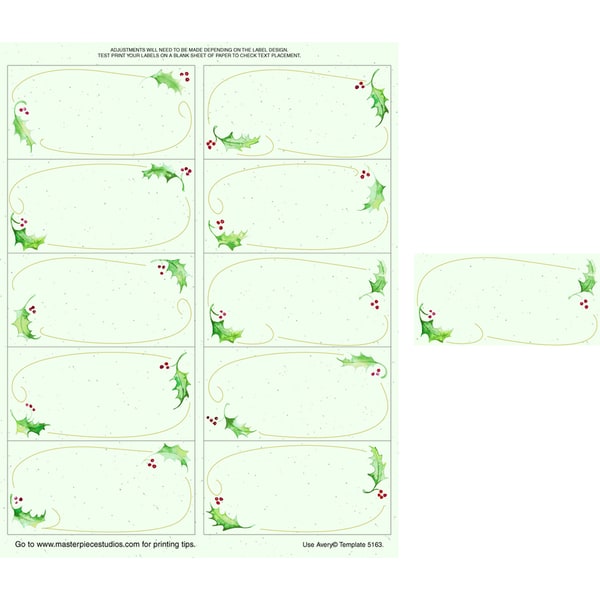 Holly Bunch 2x4 Shipping Labels   Shopping   The s