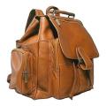 David King Leather 330 Top Handle XL Backpack Tan
