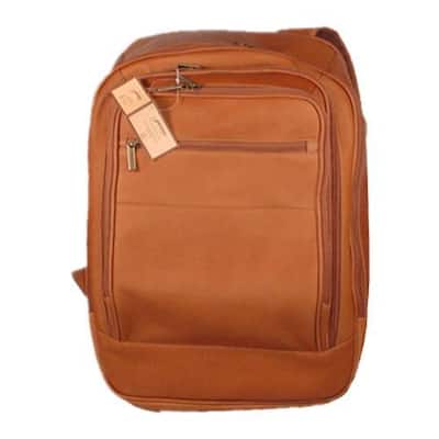 Shop David King Leather 350 Oversized Laptop Backpack Tan Overstock 9265311