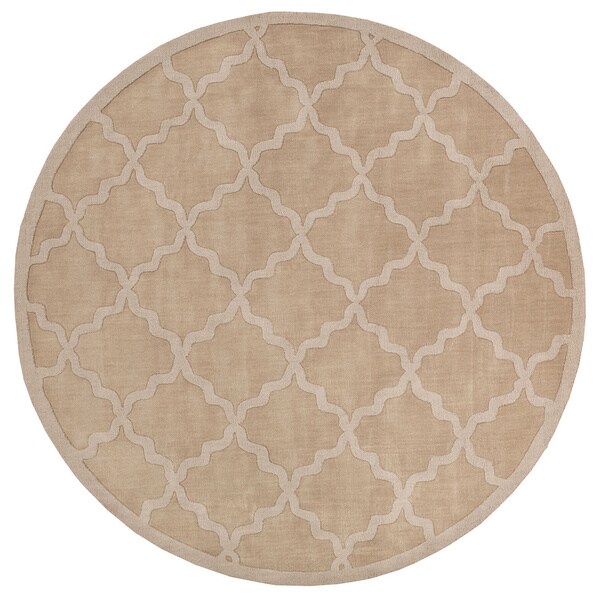 HandWoven Amy ToneonTone Lattice Wool Rug 6' x 6' Free Shipping