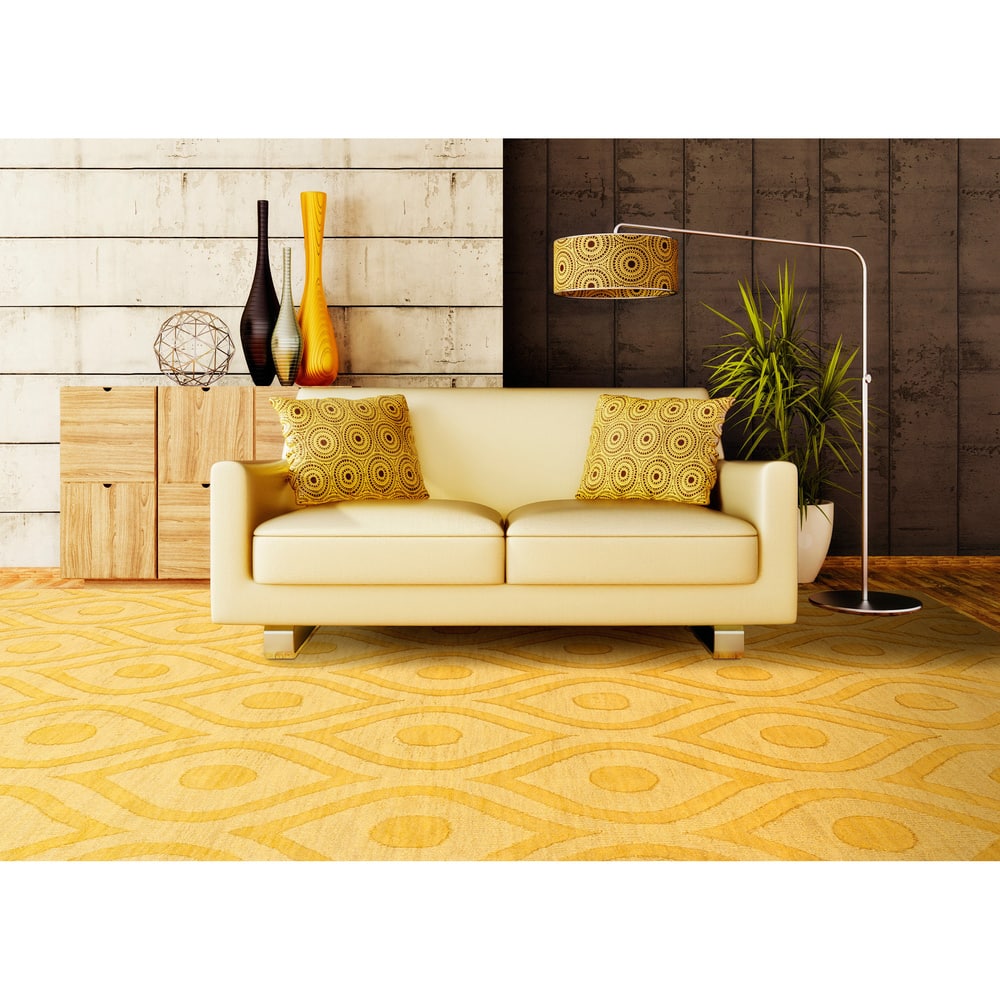 Hand-Woven Abi Tone-on-Tone Wool Rug