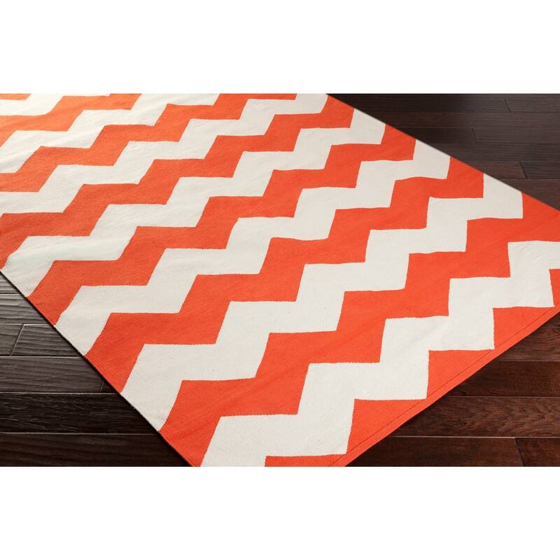 Hand-Woven Macy Chevron Cotton Rug