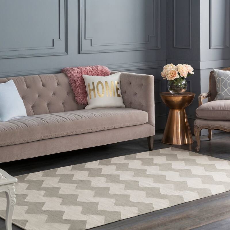 Hand-Woven Macy Chevron Cotton Rug