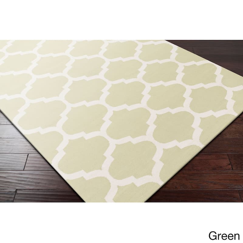 Hand-Woven Madison Moroccan Trellis Cotton Rug