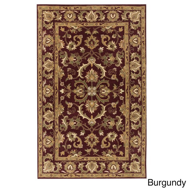Hand-Tufted Poppy Traditonal Bordered Wool Rug