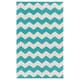 preview thumbnail 6 of 33, Hand-Woven Macy Chevron Cotton Rug - 9' x 12' Blue