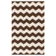 preview thumbnail 4 of 33, Hand-Woven Macy Chevron Cotton Rug - 9' x 12' Brown