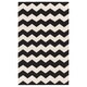 preview thumbnail 7 of 33, Hand-Woven Macy Chevron Cotton Rug - 9' x 12' Black