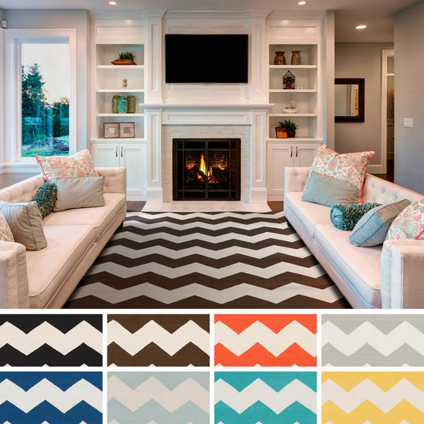 Hand-Woven Macy Chevron Cotton Rug