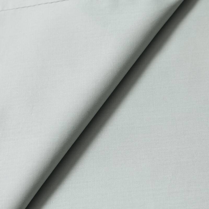 350 Thread Count Cotton Percale 3-piece Oversize Duvet Cover Set - Silver Grey - King