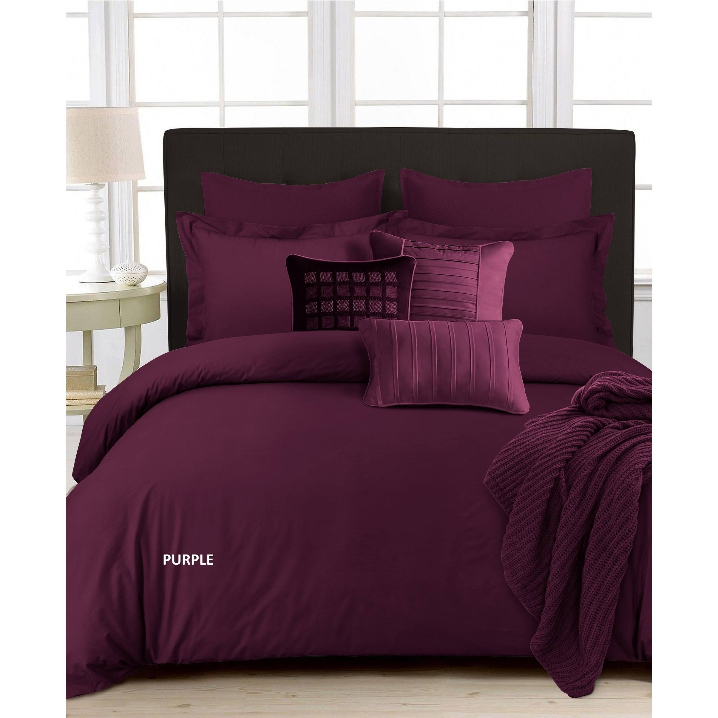 350 Thread Count Cotton Percale 3piece Oversize Duvet Cover Set On