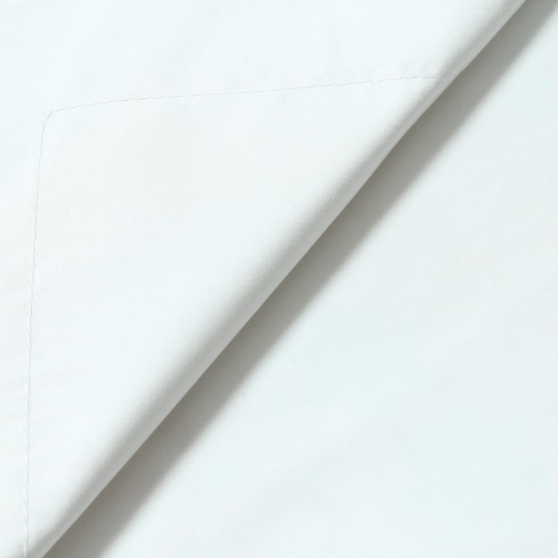 350 Thread Count Cotton Percale 3-piece Oversize Duvet Cover Set - White - King