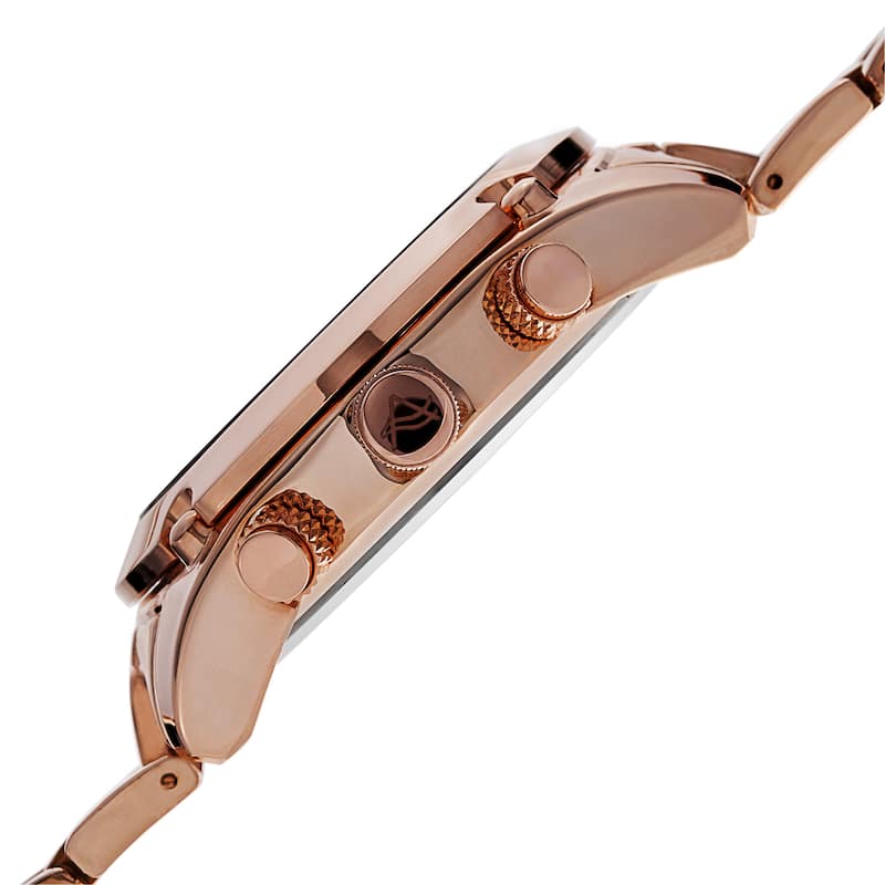 August Steiner Men's Swiss Quartz Multifunction Rose-Tone Bracelet Watch