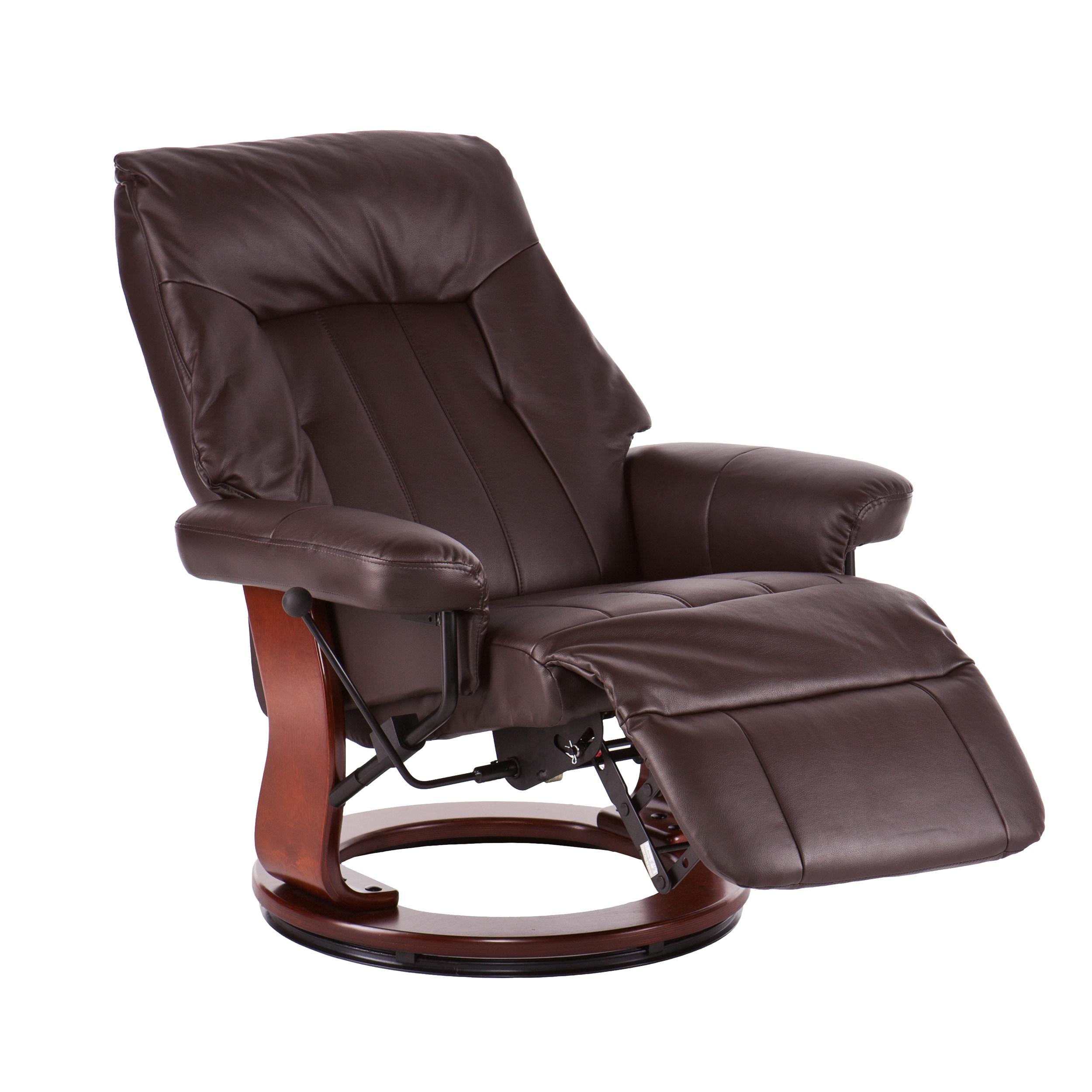 Upton Home Hallowell Kona Brown Recliner w/ Hidden Ottoman  