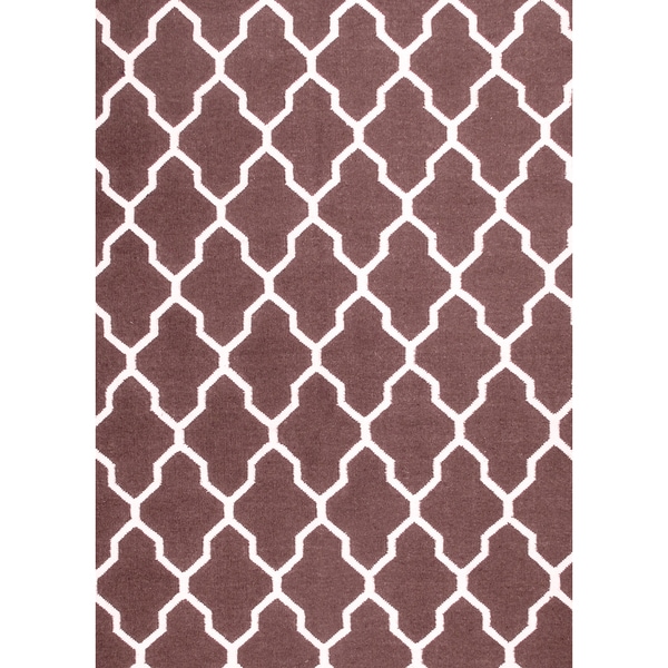 Hand woven Moroccan Trellis Sunshine Wool Rug (2 x 3)