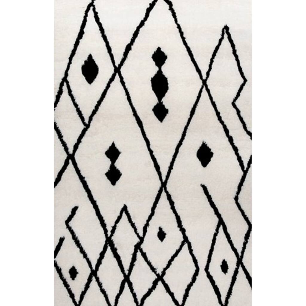 Beni Ourain Moroccan Black/ Ivory Rug