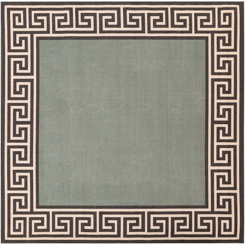 Annette Greek Key Border Indoor/Outdoor Area Rug