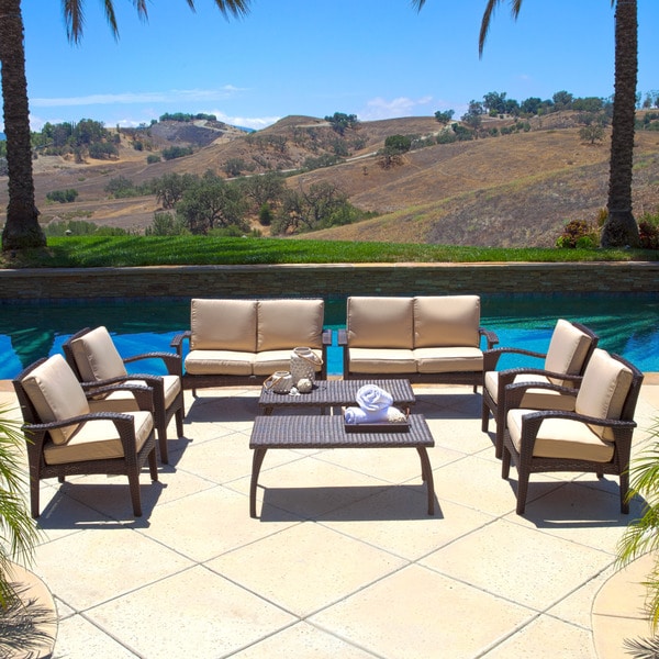 Christopher Knight Home Honolulu Outdoor 4 piece Wicker Seating Set