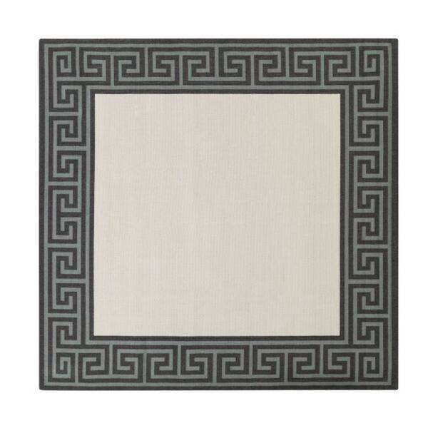 Annette Greek Key Border Indoor/Outdoor Area Rug