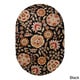 preview thumbnail 11 of 75, Lily Hand-tufted Transitional Floral Pattern Wool Area Rug 6' x 9' Oval - Black/Red - Oval/Runner